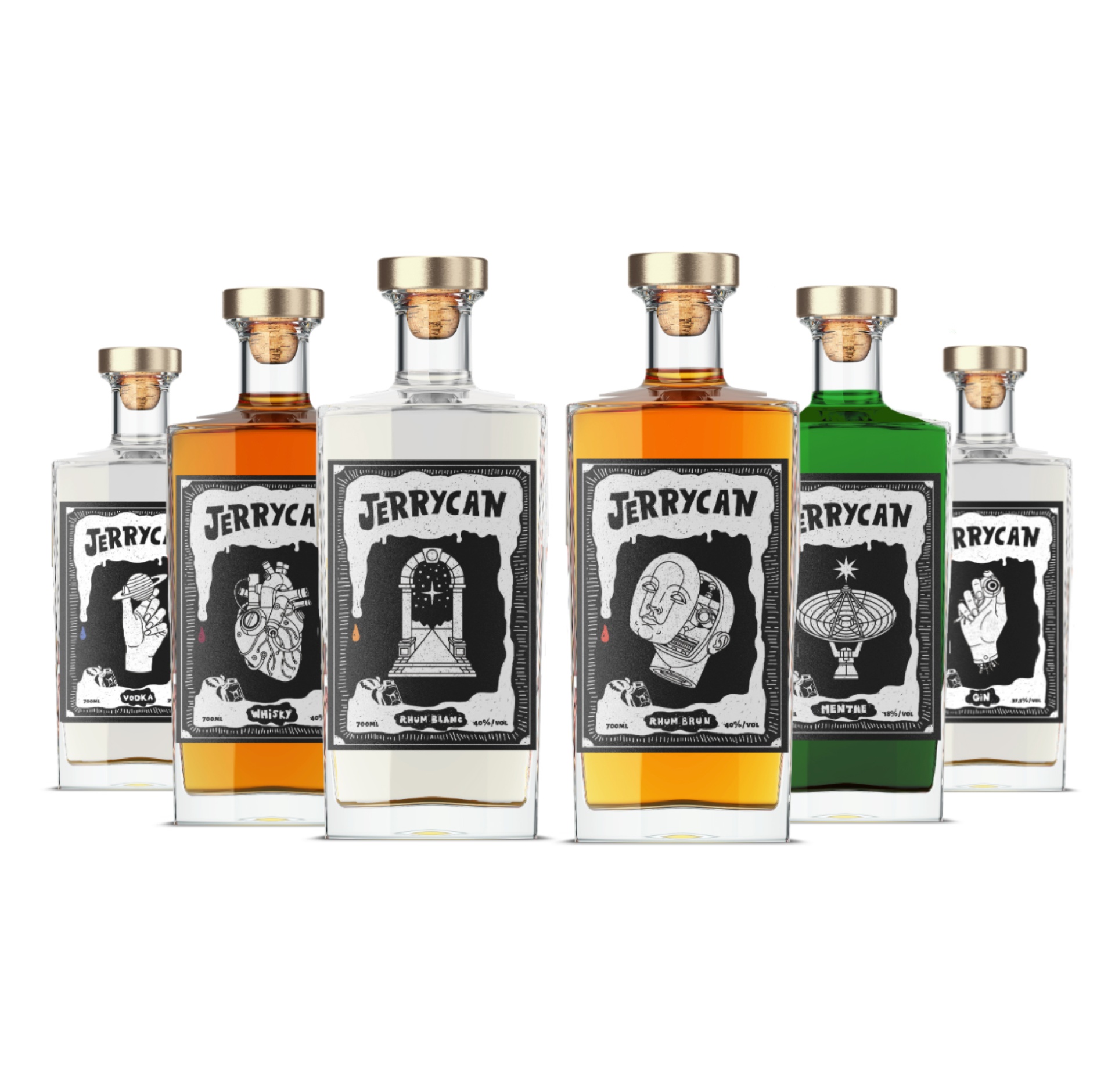 Projet JERRYCAN SPIRITS - Identité / Stratégie / Entrepreneuriat - Agence Kulte Bordeaux